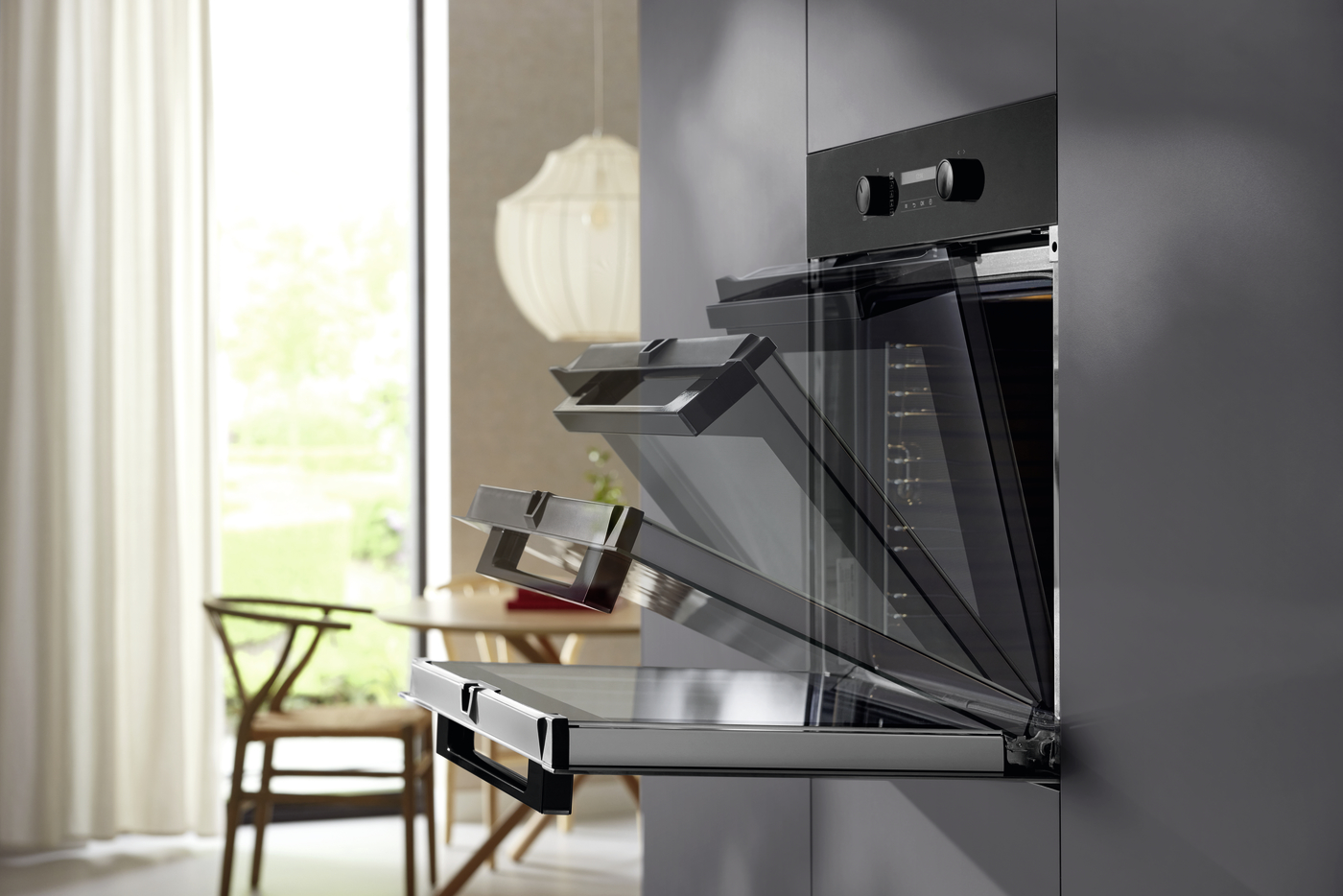 Духова шафа H 2861 BP чорний обсидіан