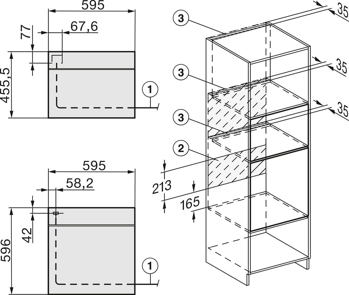 Духова шафа H 7260 BP чорний обсидіан
