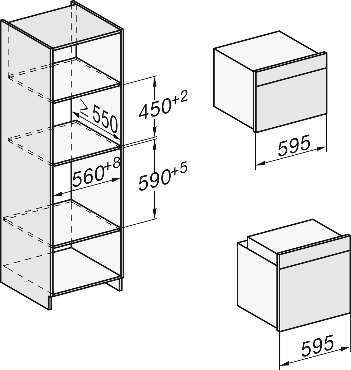 Духова шафа H 7260 B чорний обсидіан