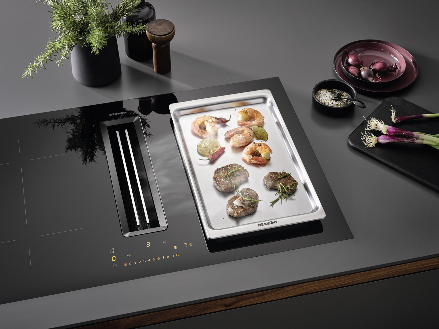 Варильна поверхня з витяжкою KMDA 7473 FL-U