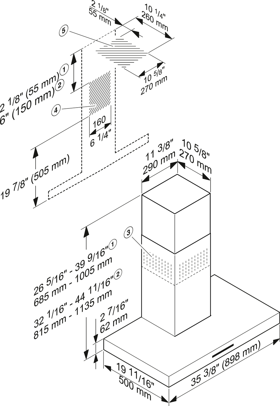 Витяжка PUR 98 W
