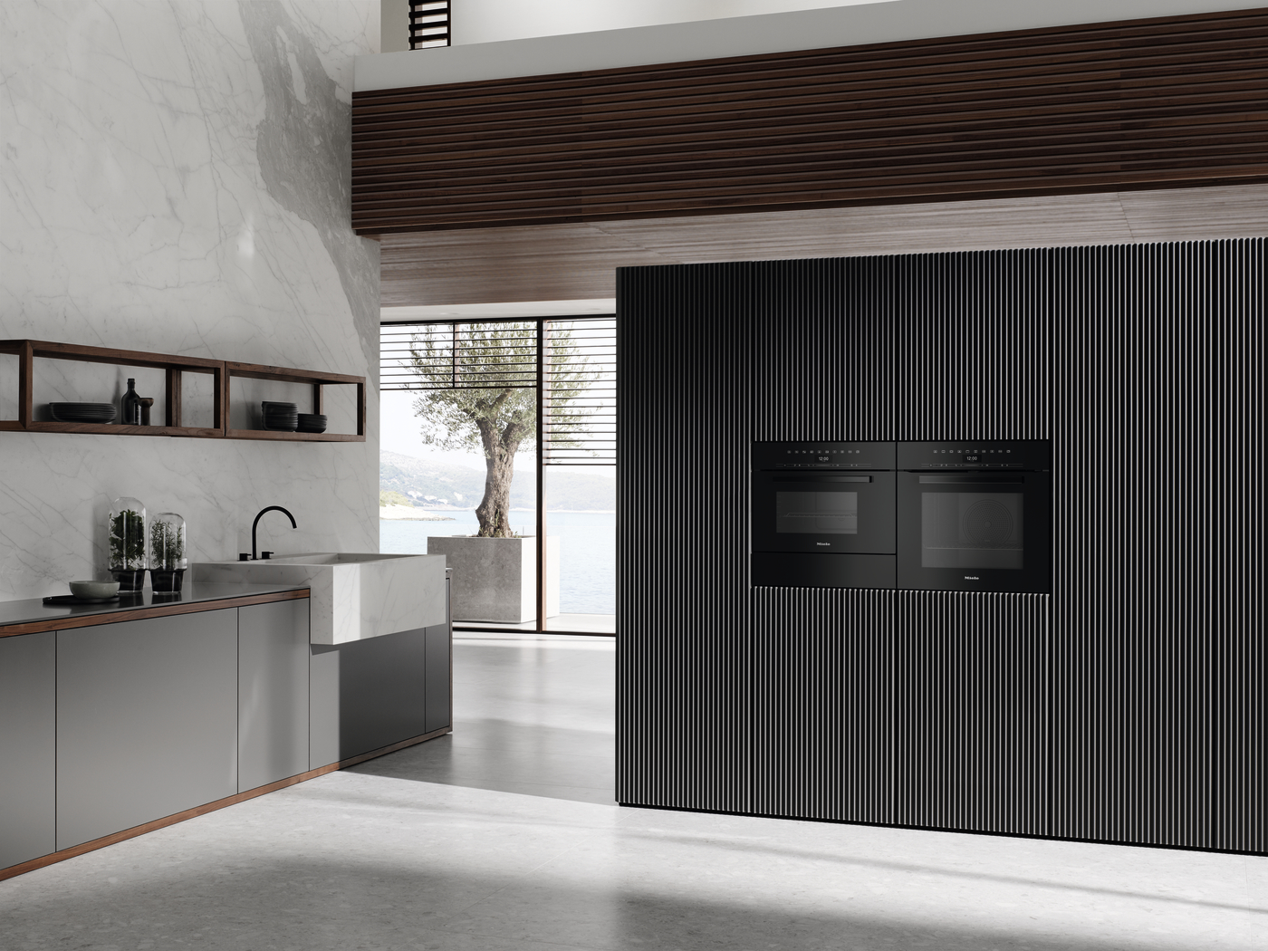 Духова шафа H 7464 BP чорний обсидіан