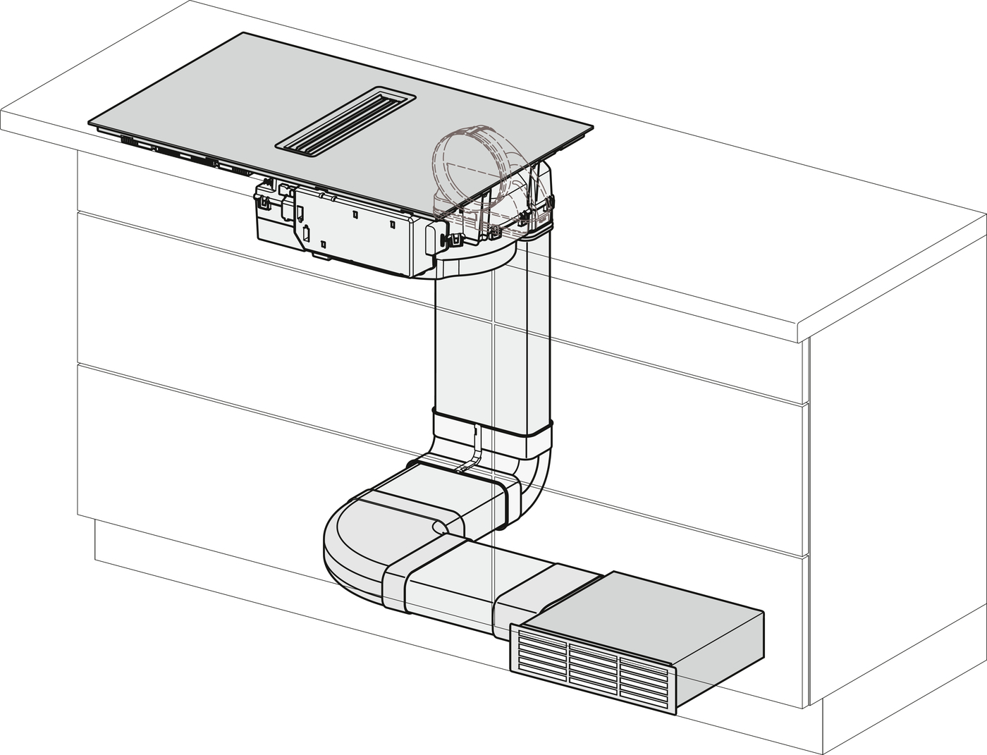 Варильна поверхня з витяжкою KMDA 7473 FL-U