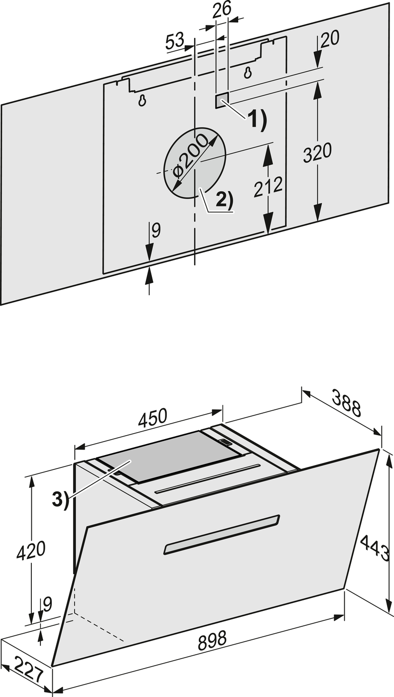 Витяжка DAH 1950 чорний обсидіан