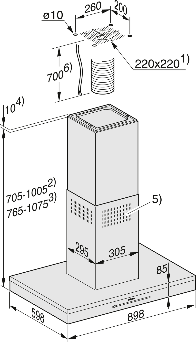 Витяжка DA 6698 D BRWS