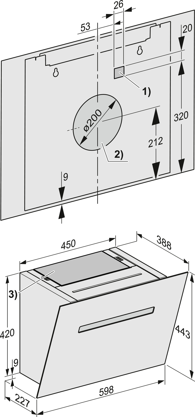 Витяжка DAH 1650 чорний обсидіан